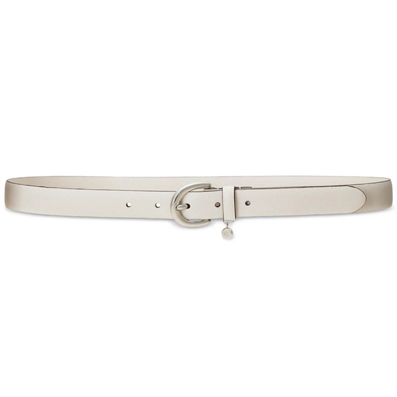 NWT Lauren Ralph Lauren Charm Crosshatch Leather Belt - Picture 1 of 2